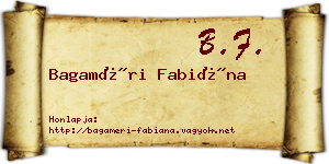 Bagaméri Fabiána névjegykártya